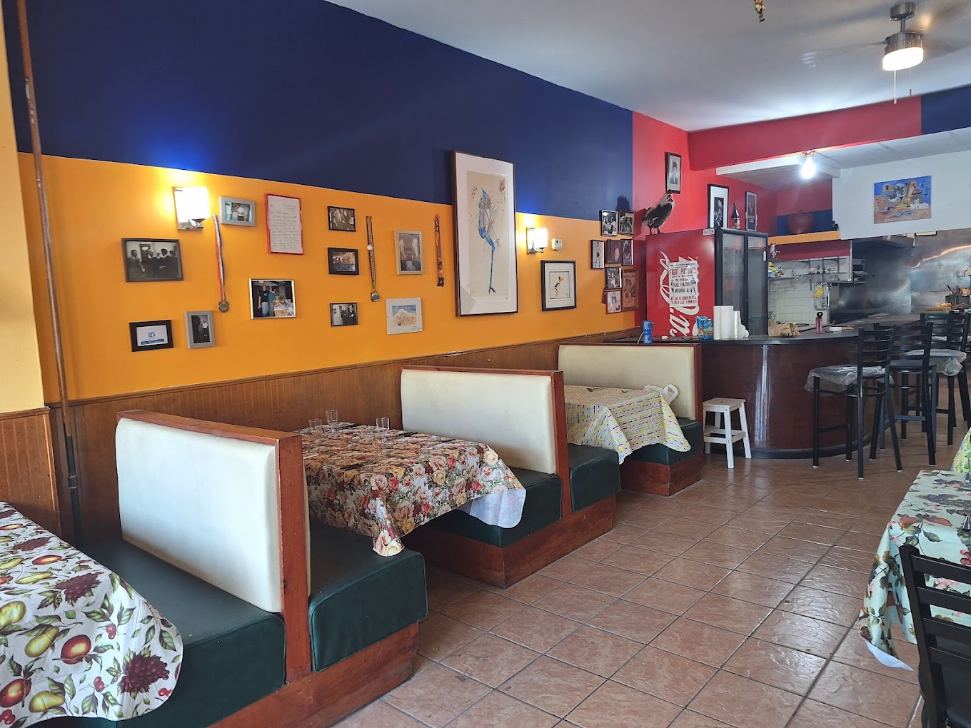 The art-covered walls of Cafe Little Armenia